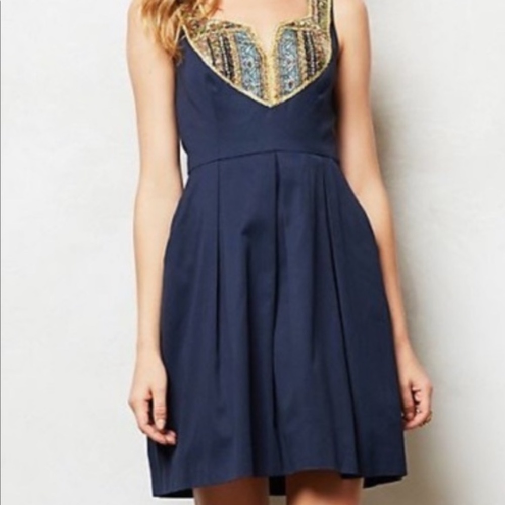 Anthro Moulinette Soeurs Embellished Dress Size 8